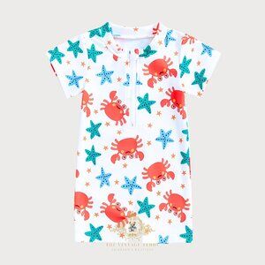 NWT Cute Boys One-Piece Swimsuit Kids Swimwear Boys Beachwear Little Crab 2T-3T